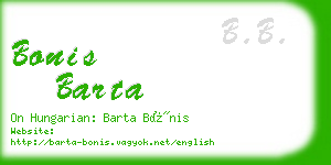 bonis barta business card
